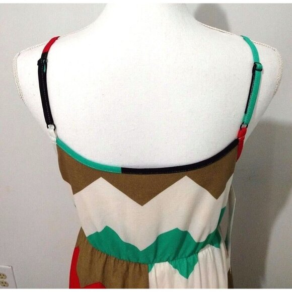 Mark Edwards Apparel Sundress Maxi Dress Womens XS Chevron Cruisewear Vacation - Picture 6 of 7